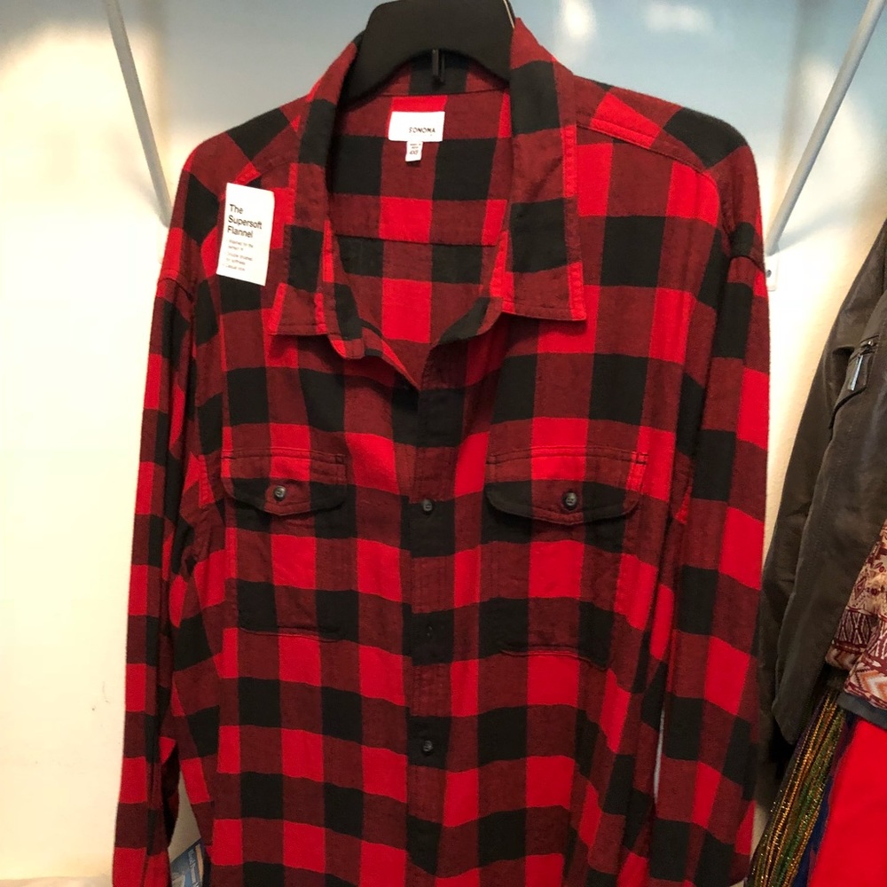 Sonoma Plaid Flannel Shirt